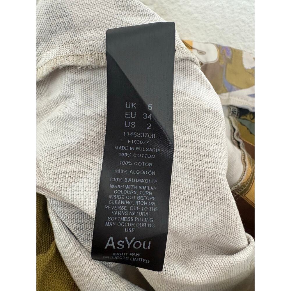 AsYou Y2K Vintage Printed Graphic Wide Leg Pants Size 2 Streetwear Indie - Picture 6 of 14